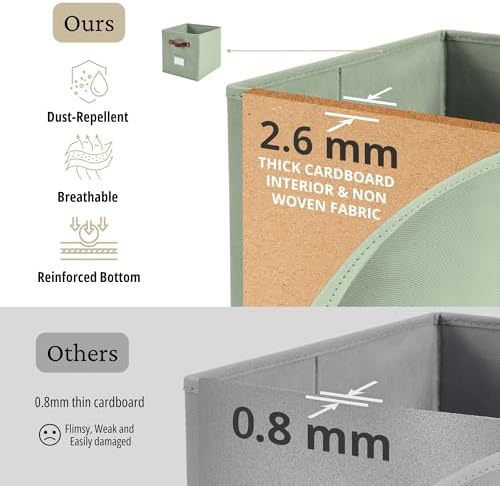 DECOMOMO Storage Bins, Cube Storage Bin with Labels - Image 5