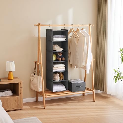 MAX Houser 6 Tier Shelf Hanging Closet Organizer,2 Pack, Grey - Image 5