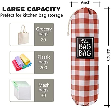 Funny Grid Bag Bag， Grocery Bags Holder Organizer For Shopping Bags, Wall Mount Plastic Bags Storage Container Dispensers, Gift For The Preferred Family And Friends - Image 3