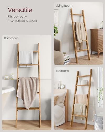 VASAGLE 5-Tier Blanket Ladder, Modern Basic Ladder Shelf - Image 6