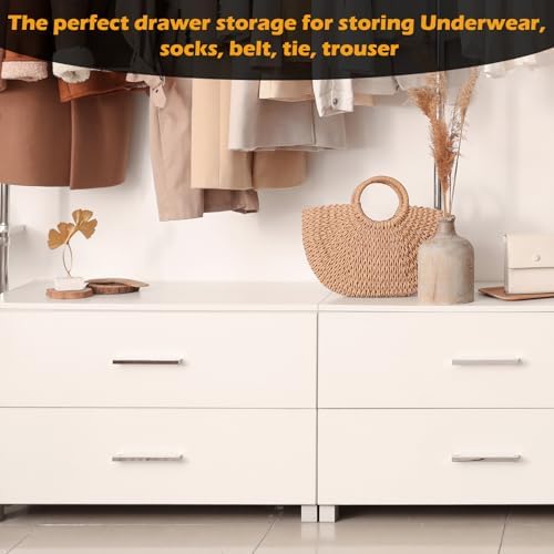 3 Pcs Scarf Organizer Box Fabric Drawer Storage 6/7/8 Compartment - Image 6