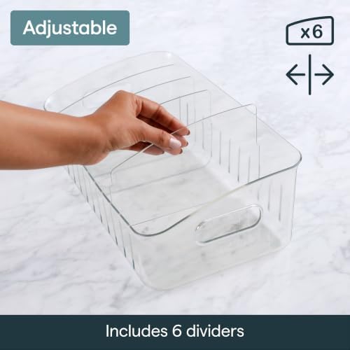 YouCopia FreezeUp Freezer Bin 15", BPA-Free Clear Fridge Organizer with Adjustable Dividers and Handles for Frozen Food and Leftovers - Image 4