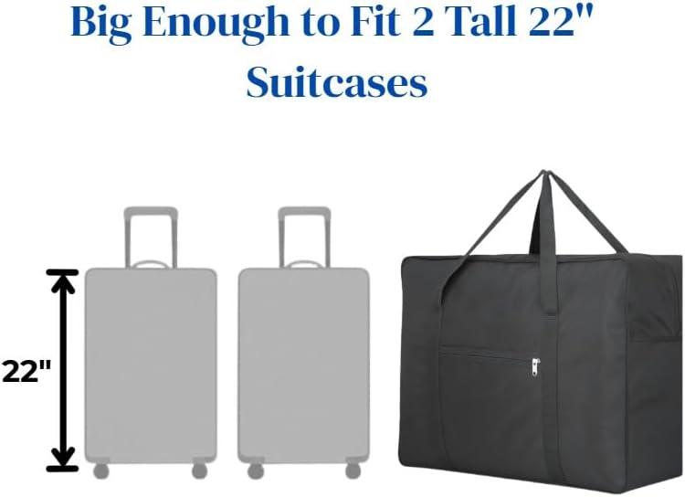 travel bag, Square Cargo Travel Duffle Bag Bolsa Maleta de Lona Cap Luggage Tote, 25x19x13, TSA Aprove, load up to 50 lb - Image 3