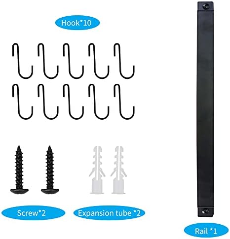 Wrought Iron Kitchen Holder: 10-Hook Wall-Mounted Utensil Rack with Black Finish - Ideal for Pots, Pans, Coffee Mugs - Image 7