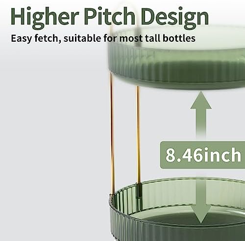 Asayuee 360 Rotating Perfume Organizer,3 Tier Large Capacity Make Up Organizers and Storage,Makeup Organizer for Bathroom,Cosmetic Perfume Stand Holder (Green-3 Tier) - Image 6