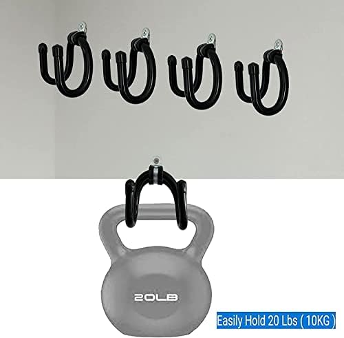 AUXPhome 4 Pack Chair Storage Rack, Wall Mounted Folding Chairs Organizer and Hanger, Garage Storage Tool Organizer Rack Tools Garage Organization Wall Mount Rack Hanger for Home, Garage, No Chair - Image 3