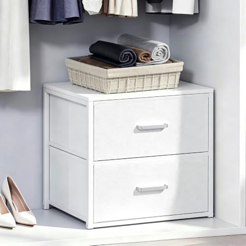 Stackable Storage Drawers, Closet Drawers, White by Unknown