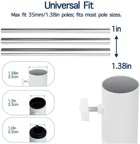 2Pack Foldable Portable Beach Umbrella Stand-Portable Patio Umbrella Base Holder,Outdoor Sunshade Anchor Size Plus Thickened,Rust Free Tempered Iron Umbrella Stand for Courtyard,Beach,Grass - Image 5