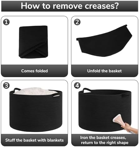 Goodpick Extra Large Woven Dirty Clothes Basket for Nursery, 115L - Image 7