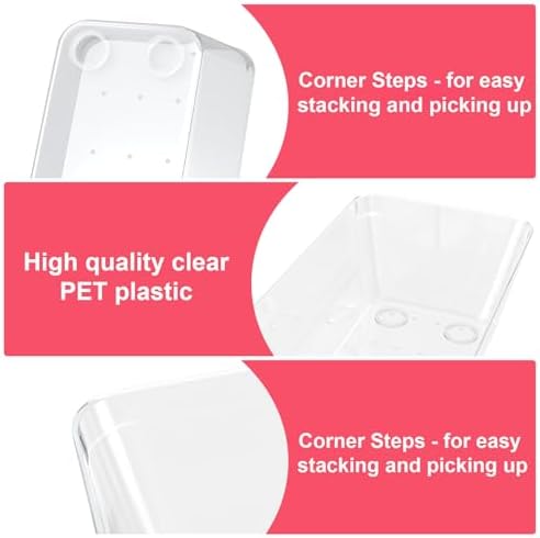 15 Pcs Clear Plastic Drawer Organizer, Makeup & Vanity Organizer - Image 4