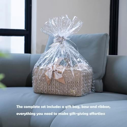 Luxurious Baby Diaper Caddy, Nursery Storage Basket for Newborn Essentials, Travel Baby Basket for Diapers Baby Wipes, Organizer Tote Bag Storage Bin, Baby Shower Gifts(Beige) - Image 2