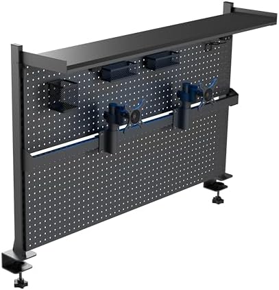 EUREKA ERGONOMIC Desk Pegboard Dual Monitor Stand 59x34 Black by EUREKAERGONOMIC