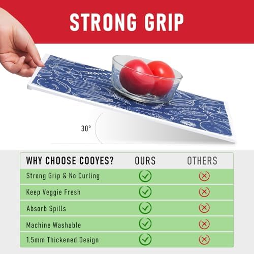 Cooyes Large Refrigerator Liners for Shelves, 12 Pack, 17.7" × 24", Fridge Drawer & Shelf Liners for Kitchen Cabinets Non-Adhesive, Breathable Cloth Material, Keep Produce Fresh Longer - Image 4
