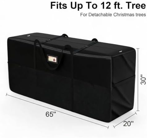 12FT Halloween Skeleton Storage Bag, 600D Oxford 6 Organized Mesh Pockets - Image 3