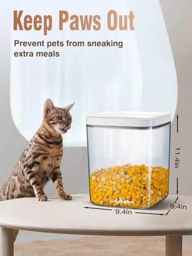 LivLab Mker 15 lb Airtight Pet Food Storage Container, 11 L, White - Image 3