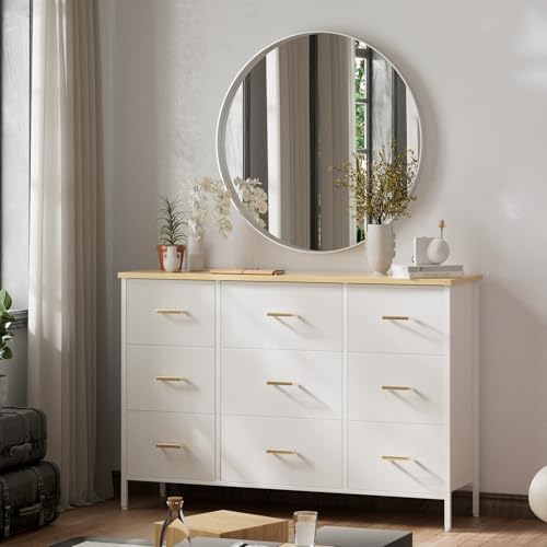 VASICAR Wide TV Stand Modern TV Console, 9 Drawers Dresser for Bedroom - Image 2