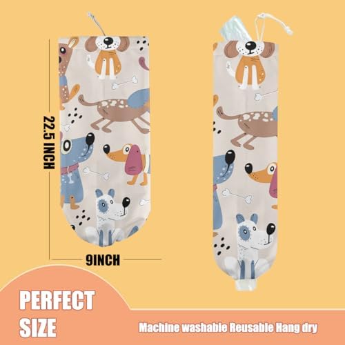 Dog Plastic Bag Holder, Dog Lover Gifts Wall Mount Grocery Bag Holder - Image 2