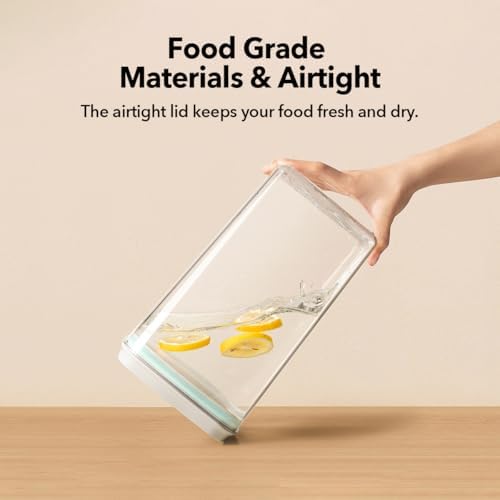 Dog Food Storage Container with 130ml Scoop – 4L/4.2qt Airtight Dog Food Container for Kibble & Treats, BPA-Free Cat Food Storage Container, Stackable Pop Lid Plastic Container with Lid (4.2Qt*4) - Image 3