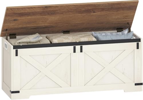 Hzuaneri 47 inches Farmhouse Storage Chest and Bench | 59 Gal | 330lb Seat by Hzuaneri