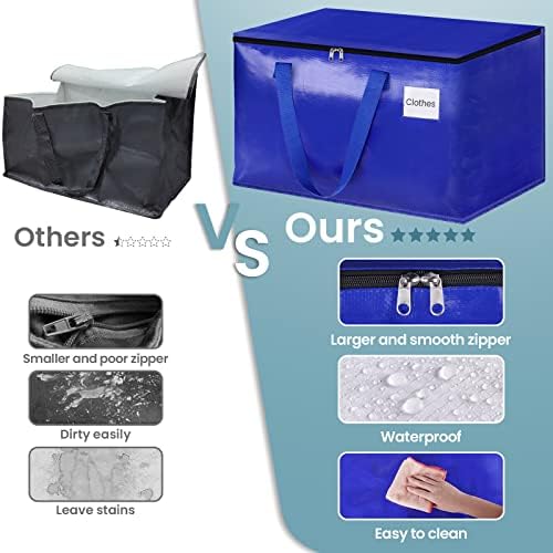 HomeHacks Moving Bags, 125L-10 Pack Heavy Duty Moving Totes - Image 4