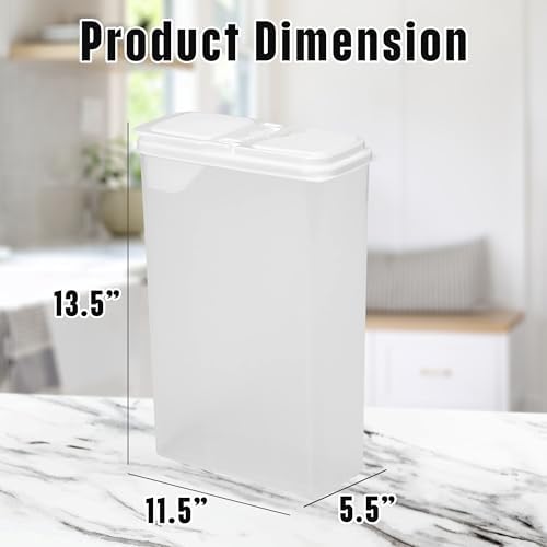 Buddeez All Purpose Kitchen Organization Bag in Storage Container for Cereal, Flour, Sugar, Rice, 4 QT, White Lid - Image 6