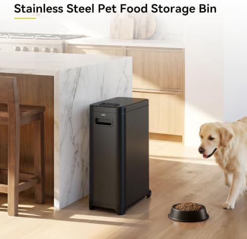EKO 45 lb Airtight Dog Food Storage Container with Scoop and Wheels - Image 3