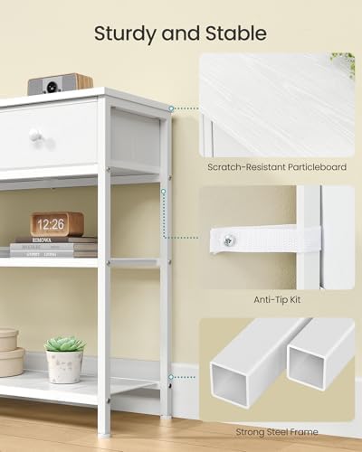 SONGMICS Console Table with 3 Fabric Drawers, Narrow Entryway Furniture - Image 5