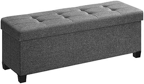 SONGMICS Storage Ottoman Bench, Foldable Foot Rest with Legs by SONGMICSbySONGMICSHOME