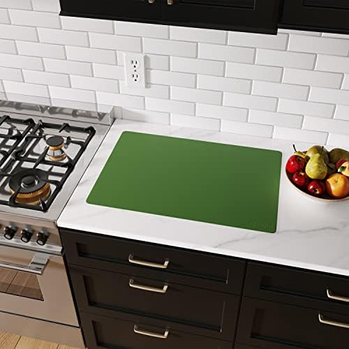 GASARÉ, Set of 2, Extra Large, Thick, Silicone Mats for Kitchen Counter, Heat Resistant Mats, Countertop Protector, Non-Slip, Easy to Clean, 25 x 17 Inches x 1.4mm, Green - Image 4