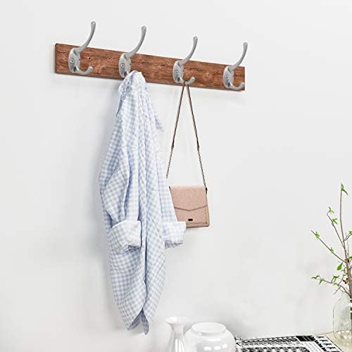 IBosins 12 Pack Silvery Double Coat Hooks Wall Mounted with 24 Screws - Image 6