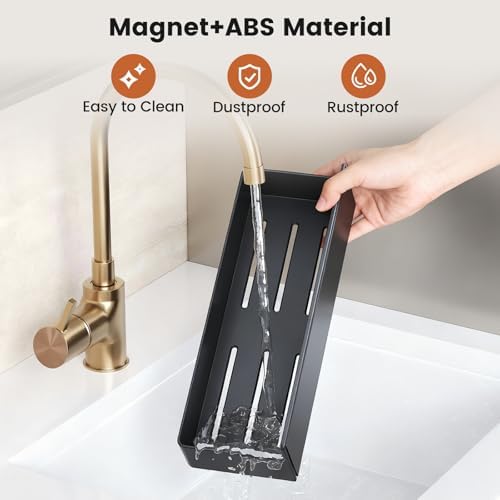 Mystozer Magnetic Spice Rack for Refrigerator Black, 6 Pack - Image 4