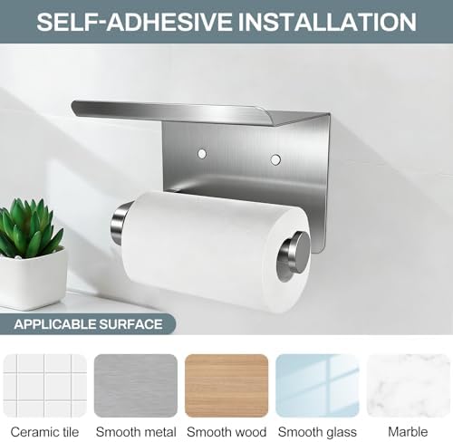 SetSail Toilet Paper Holder with Shelf, Brushed Nickel - Image 5