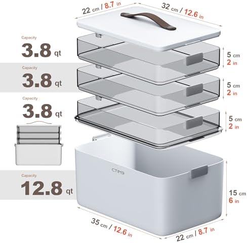 CTIME 4-Tier Medicine Organizer - Portable Medicine Cabinet with Handle - Image 4