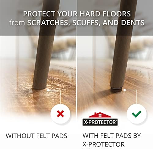 Screw-On Felt Furniture Pads X-Protector 24 PCS - 0.8” Premium Chair Glides - Image 3