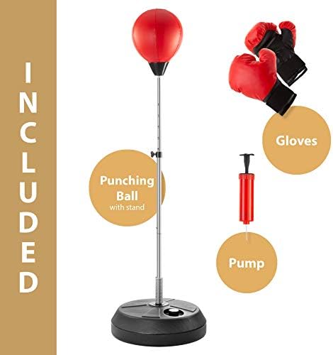 Tech Tools Punching Bag with Stand Adjustable Boxing Speed Bag Teens Adults - Image 6