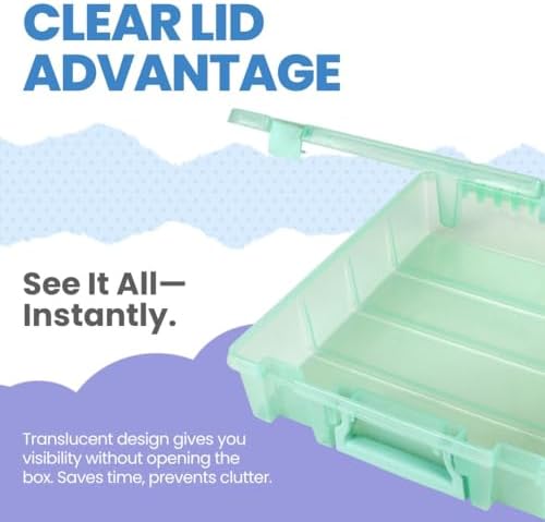 ArtBin Super Satchel Slim 1-Compartment Craft Box, Translucent Mint - Image 5