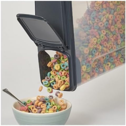 2-Pack Plastic Cereal Keeper Storage Containers 24 Cup, Dark Gray Lid - Image 6