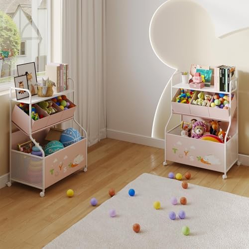 BBLIKE Toy Storage Organizer, Large Toy Box with Wheels for Boys and Girls - Image 4