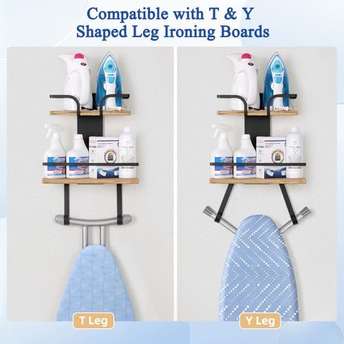 VINAEMO Ironing Board Hanger Wall Mount, 2-Layer Laundry Room Organizer - Image 2