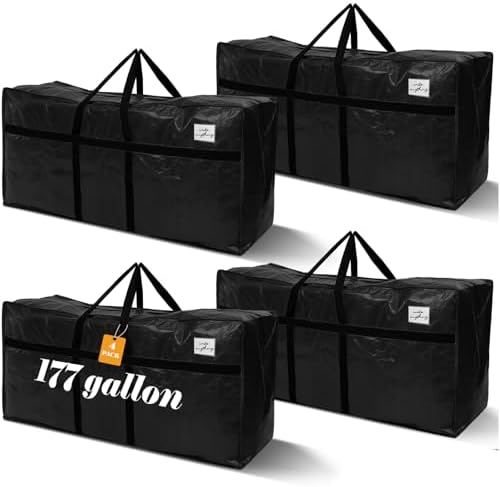Windyun 4 Pcs 177 Gallon Extra Large Moving Bags XXL Heavy Duty Storage Bag by Windyun