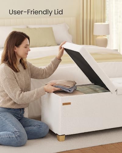 SONGMICS Storage Ottoman Bench with Legs, Flipping Lid, 43.3 Inches - Image 7