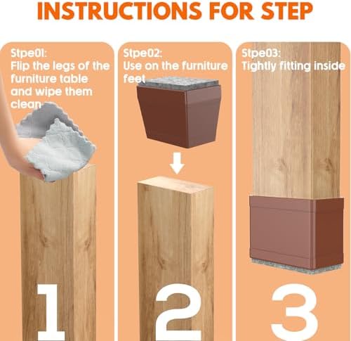 Rectangle Chair Leg Protectors for Hardwood Floors. - Image 3