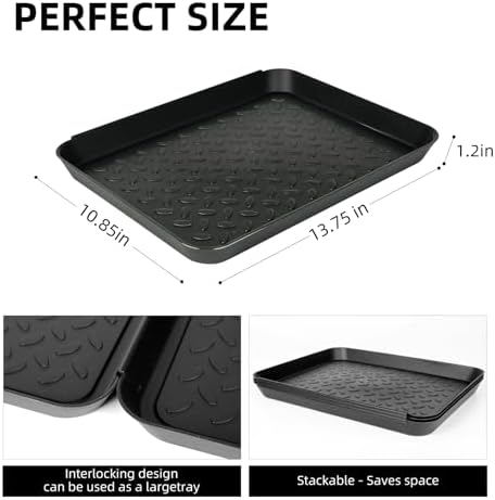 5Pcs Shoe Tray 14 x 11 Inch Waterproof Mat Wet Plastic Small Boot Tray, Multi-Purpose Garden Tool for Entryway Indoor - Image 2