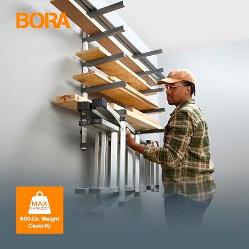 BORA 6 Level Lumber Rack Wall Mount - For Wood and Garage Organization - Image 5