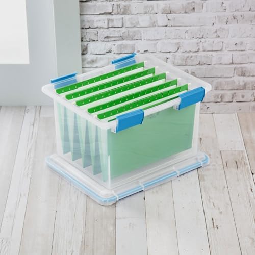 Sterilite Gasket Storage Box with Lids for Home & Office, 32 Quart, 12-Pack - Image 4
