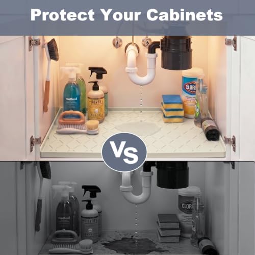 Extra Thick Under Sink Mat Waterproof with Raised Edge 31" x 22" - Image 5
