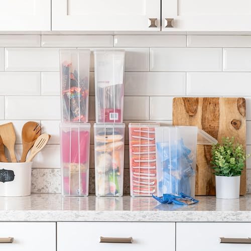 IRIS USA Flip Top Storage Containers |Made in USA| Large (6-Pack) - Clear - Image 3