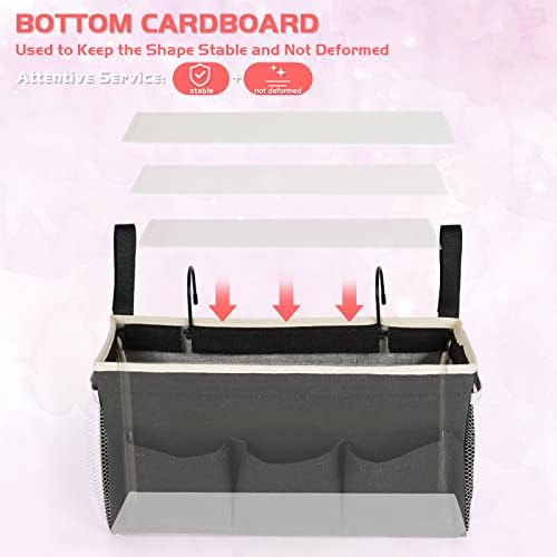 Bedside Caddy, Bedside Storage Bag Hanging Organizer for Bunk Dorm Bed Rail - Image 6