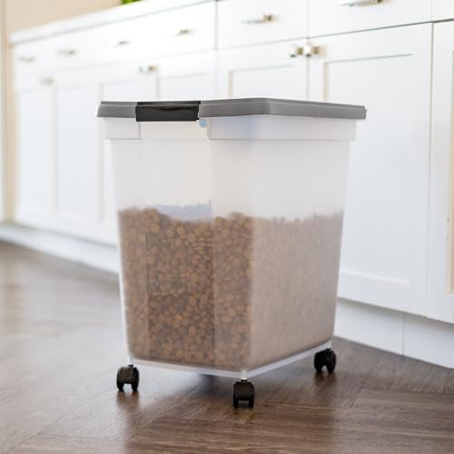 IRIS USA Dog Food Storage Container, Up to 50 lbs, Dark Gray, Made in USA - Image 5