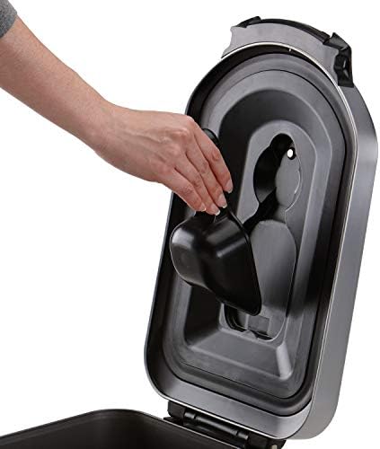 simplehuman Medium Pet Food Storage Container, Holds 25-29 lb / 11-13 kg of Dry Dog Food, Cat Food, or Bird Seed, Airtight Lock-Tight Lid with Magnetic Scoop, BPA-Free, Brushed Stainless Steel - Image 6